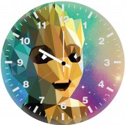 baby groot low poly portrait yb wall clock