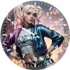 harley quinn psycho palette g1 wall clock