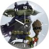 baby groot yoda as batman and robin w0 wall clock