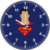 superman minimalism art 0c wall clock