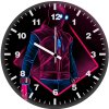 miles morales neon art dp wall clock