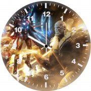 captain marvel thanos iron man artwork 6p wall clock