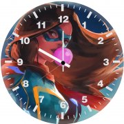 ms marvel blowing bubble sketch art i0 wall clock