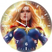 captain marvel unleash ri wall clock