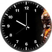 burning ghost rider ob wall clock