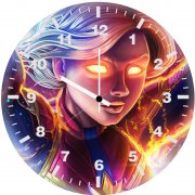 captain marvel unleash powers a0 wall clock