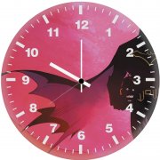 batman pink background 2i wall clock