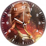 captain marvel the burning flame 60 wall clock