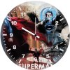 superman man of steel em wall clock