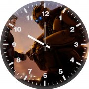 bumblebee x captain america 1u wall clock