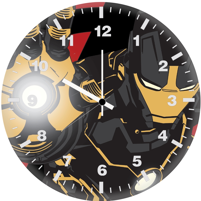 iron man black x gold 89 wall clock