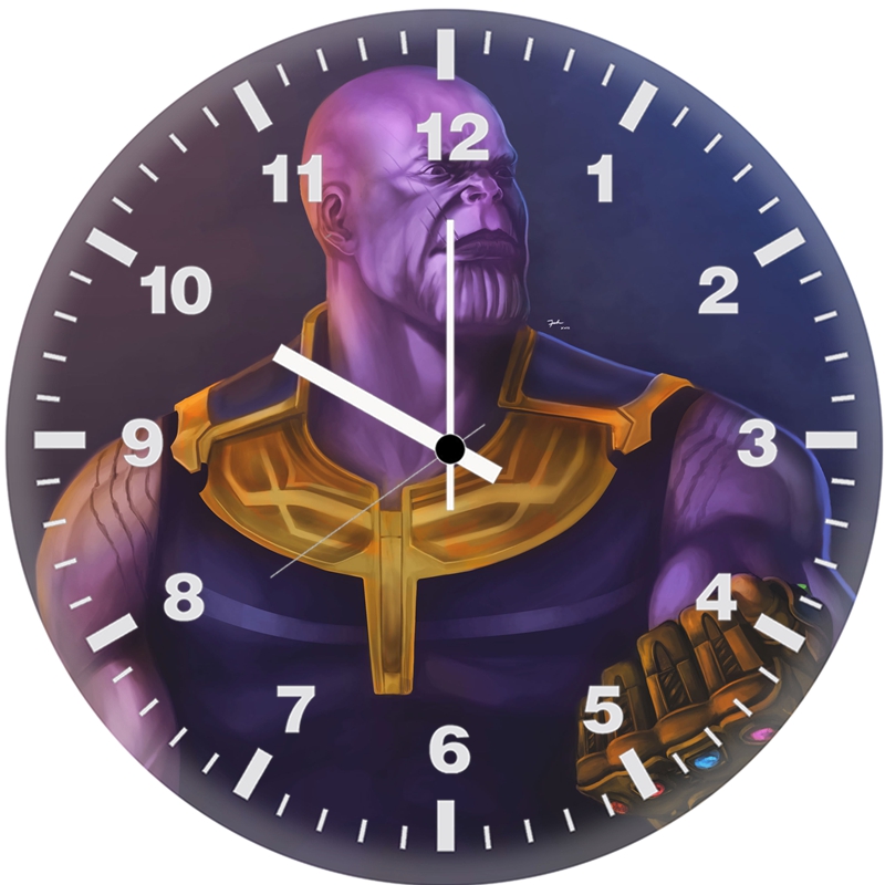 mad titan digital illustration hn wall clock