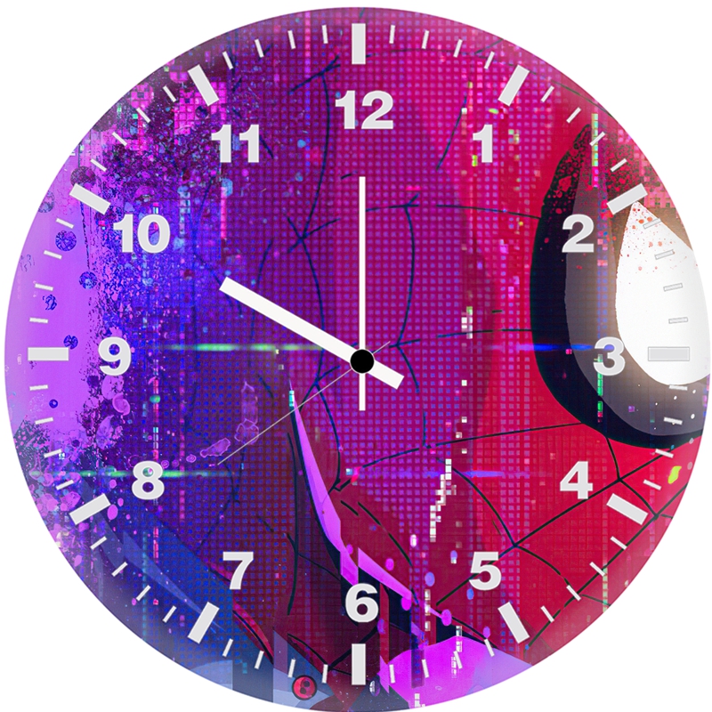 punk spiderverse pa wall clock