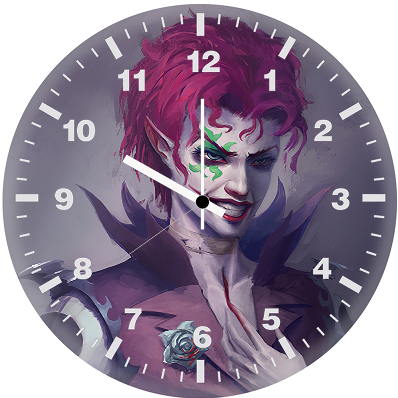 purple joker hair 33 wall clock