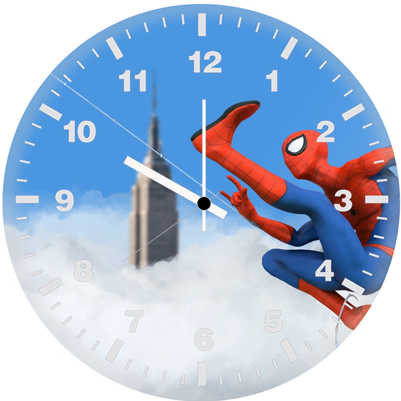 spiderman empire state ll wall clock