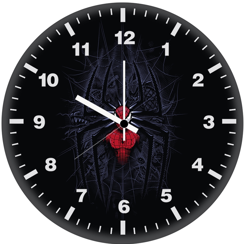 spiderman minimalist digital art z3 wall clock