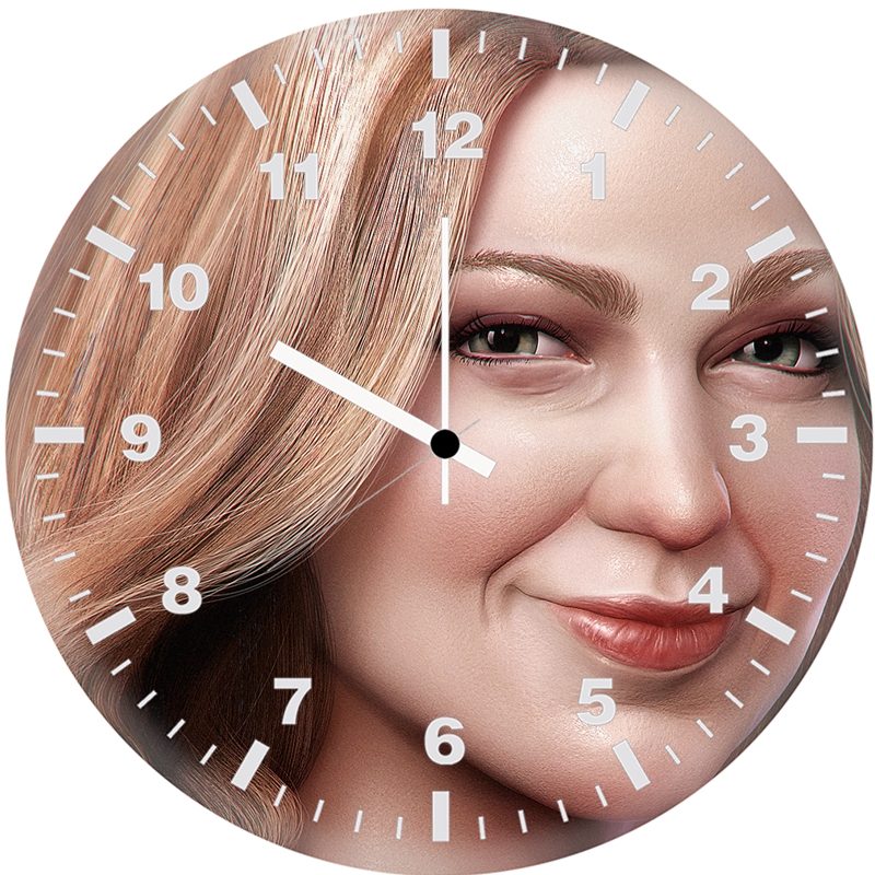 supergirl paint sketch art 7w wall clock