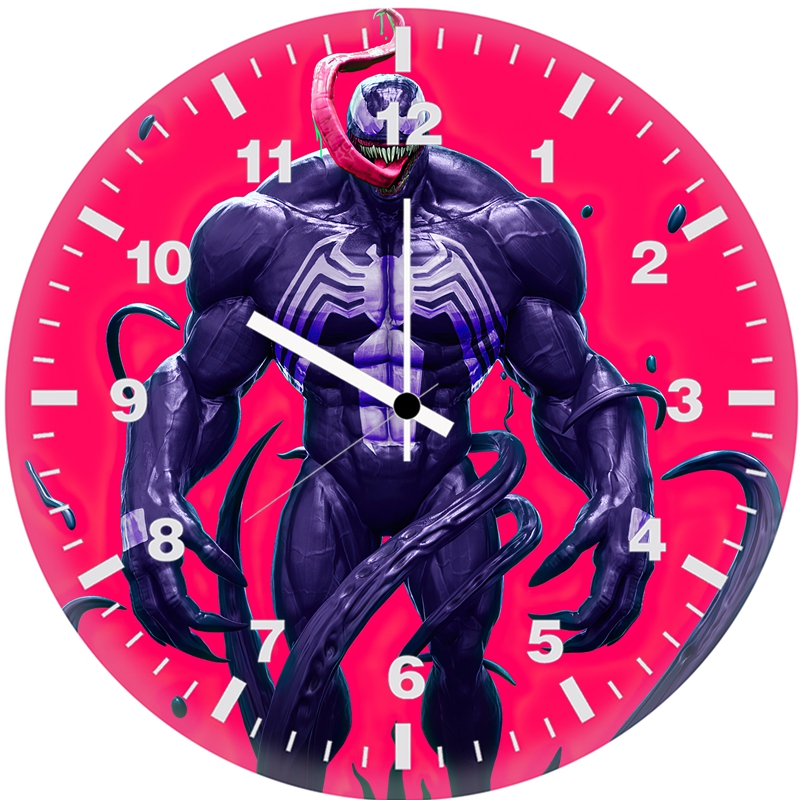venom art 2x wall clock